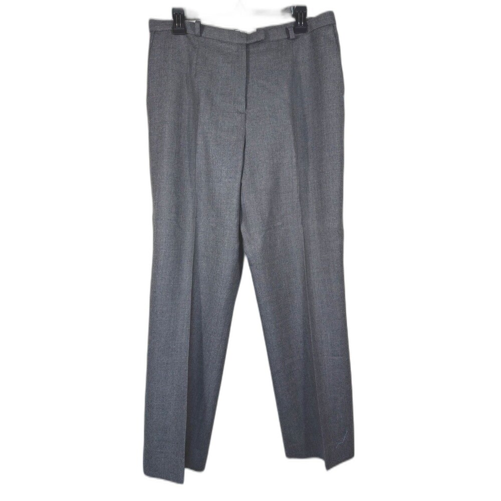 Vintage Pendleton Women's Grey 100% Virgin Wool Trousers Pants Size 12 Made USA